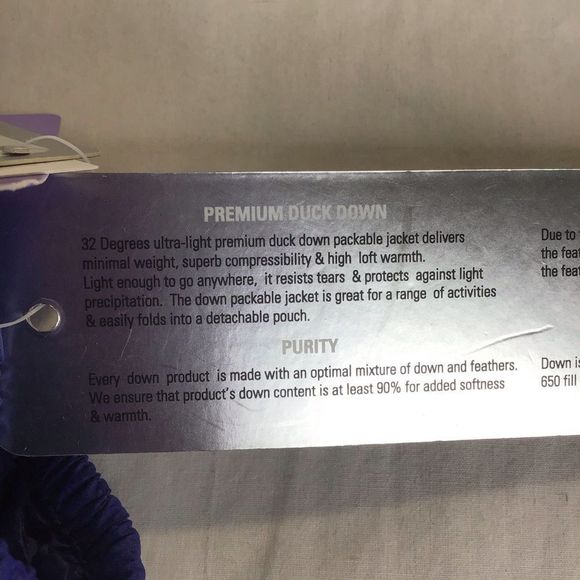 New 32Degrees Heat Packable Down Jacket Ultralight - Picture 7 of 9